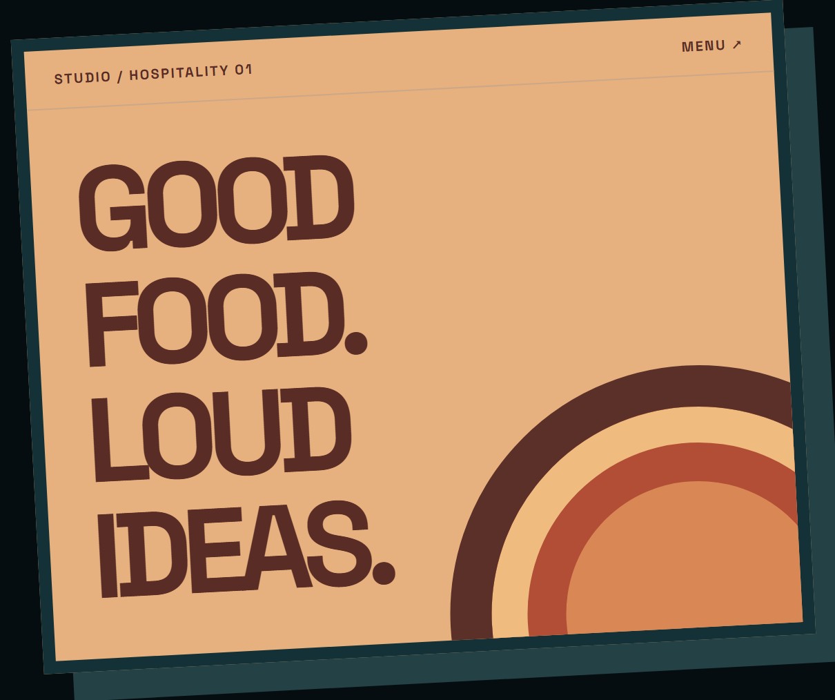 Fictional hospitality design study visual composition